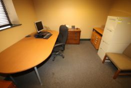 Contents of Office with Conference Table, (5) File Cabinets, (2) Chairs, Table and Credenza (NOTE: