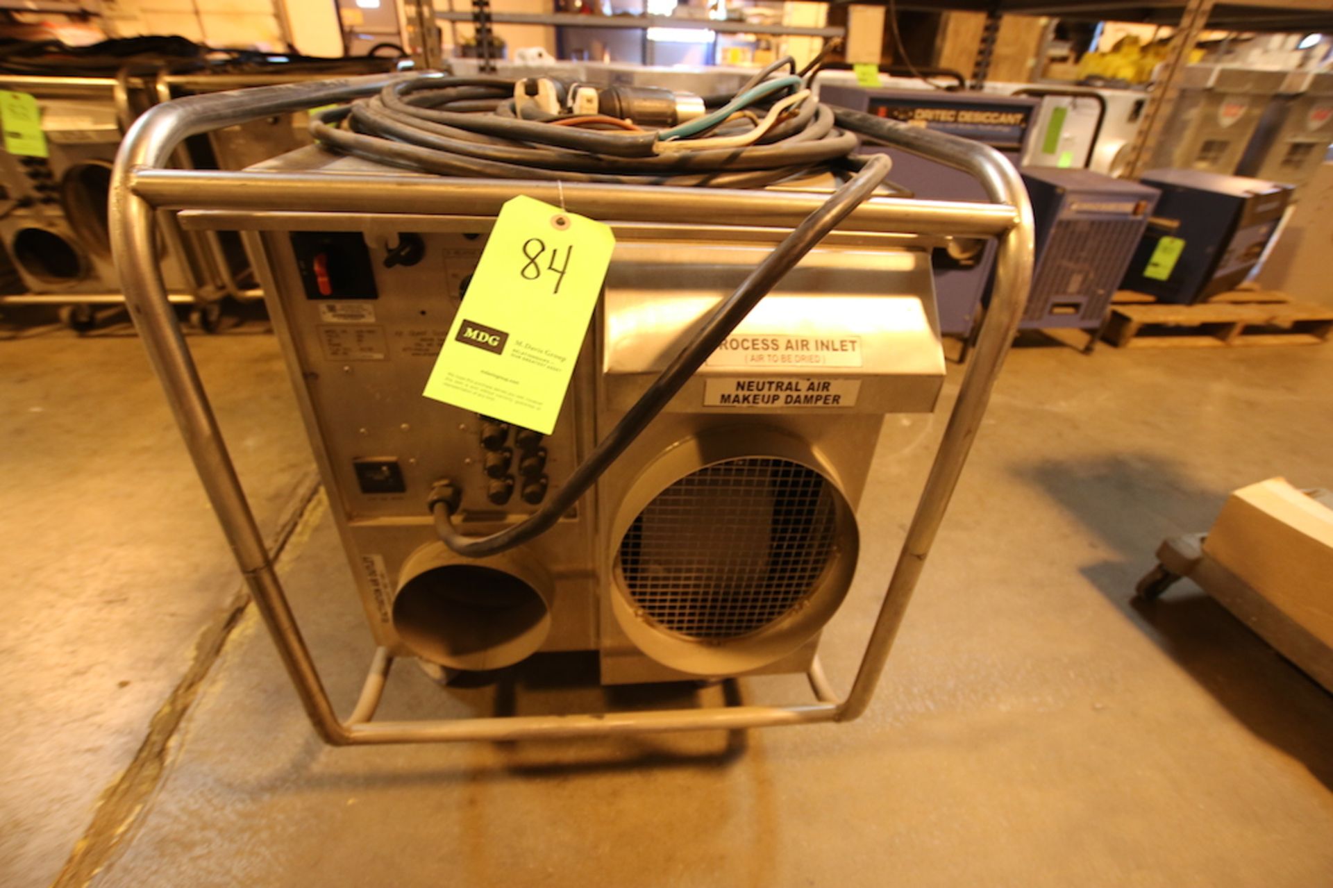 Air Quest Systems Portable Desiccant Dehumidifier, Model AQS-1200, S/N , Mounted on Casters,1 - Image 2 of 4