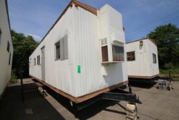 Aprox. 44 ft. L x 10 ft. W Tandem Axle Office Trailer with Contents and Stairs (BRI 1) (NOTE: Sold