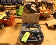 Bosch 1275 DVS Electric Belt Sander and Makita Palm Sander with Cases