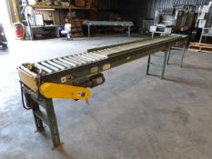 Hytrol Conveyor, Power Roller with Gear Box Drive and Speed Control -- 180" x 15", No Skid, (Located