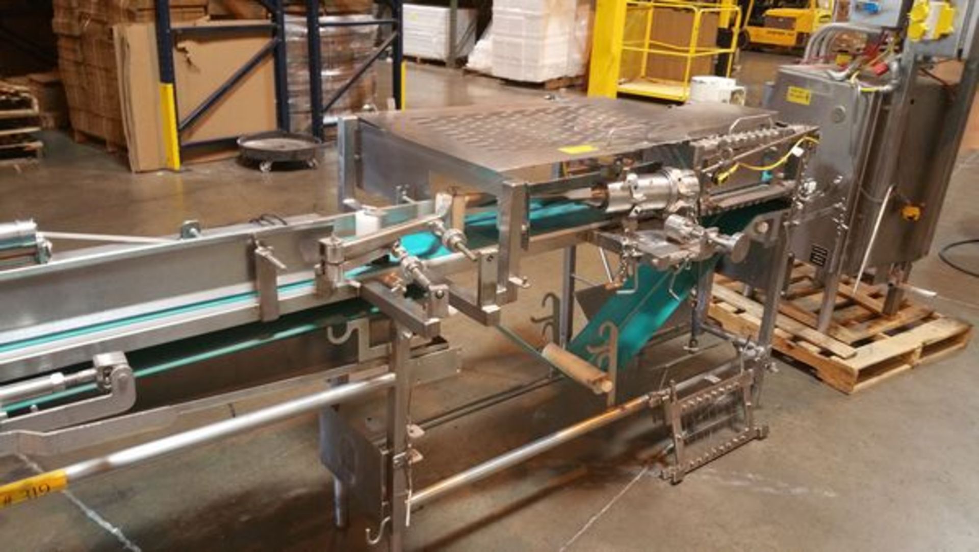 Koss Ultrasonic Feta Cheese Cutter, S/N: 55052, with (2) Heads, (3) S/S Harps, Conveyor, and Duk - Image 2 of 4