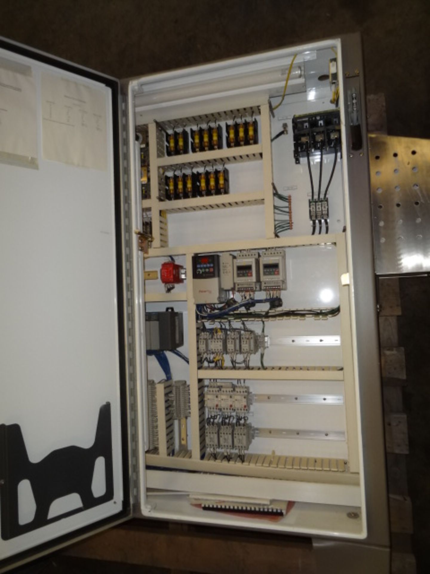 Hoffman Elec Enclosure, Model 61x60x12, Dual Door, AB SLC 5/04, AB PowerFlex 40 VFD, No Skid ( - Image 4 of 7
