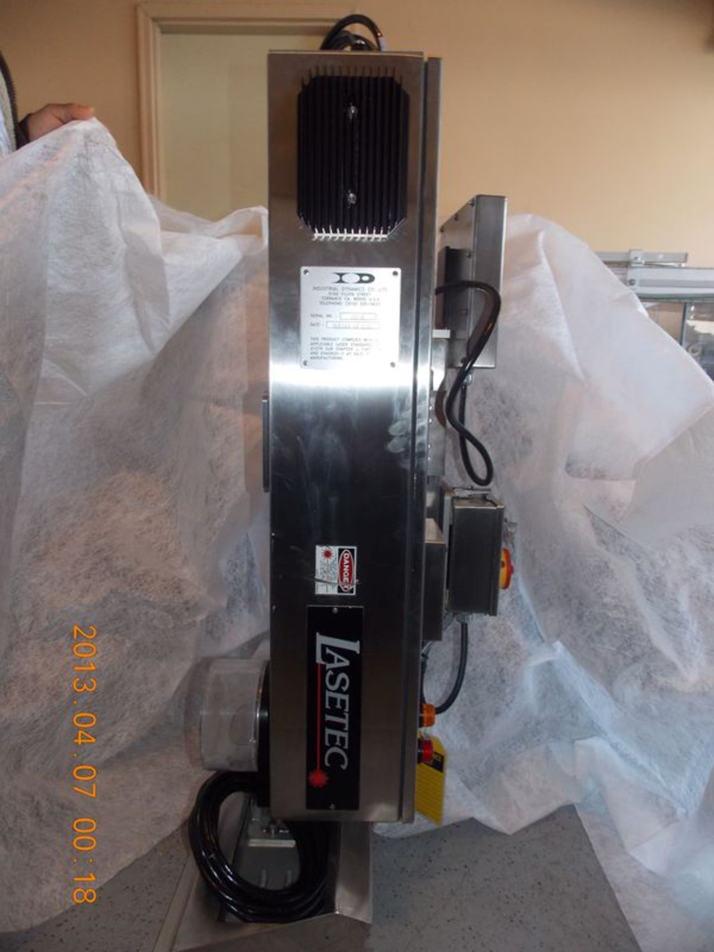 Filtec Laser Coder, Model Lasetec ID, S/N 22092 Digital Laser Coder with Fumex Extracter, Skidded ( - Image 3 of 6