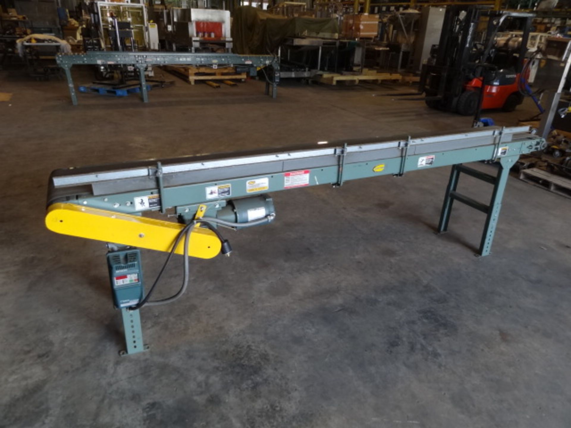 Hytrol Conveyor, Power Belt with Gear Box Drive and Speed Control -- 132" x 14", No Skid (Located in - Image 5 of 5