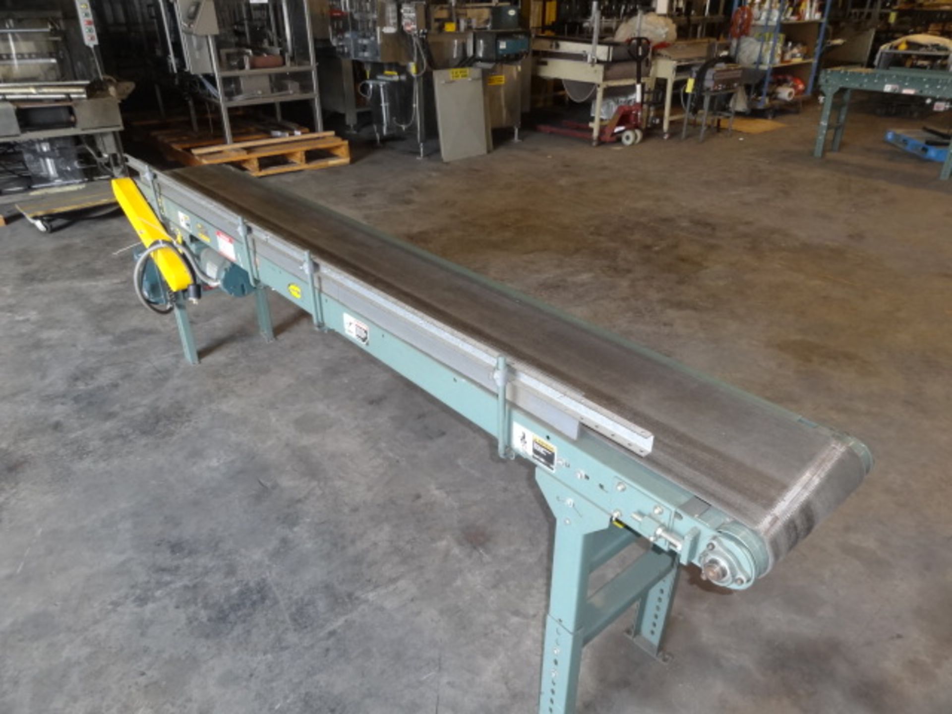 Hytrol Conveyor, Power Belt with Gear Box Drive and Speed Control -- 132" x 14", No Skid (Located in - Image 3 of 5