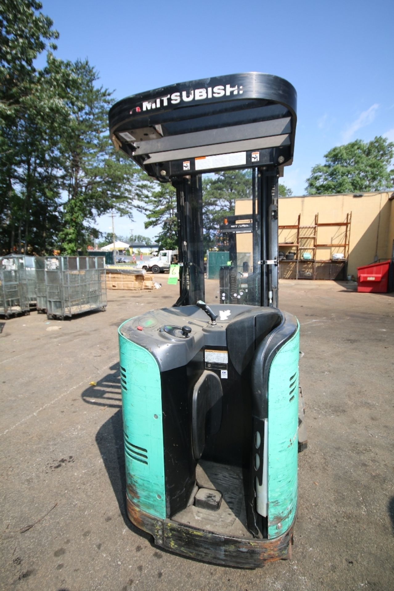 Mitsubishi Stand-Up Narrow Aisle Reach Forklift, M/N EDR15N, S/N 2DR3410714, 3,000 lb. Lifting - Image 3 of 6