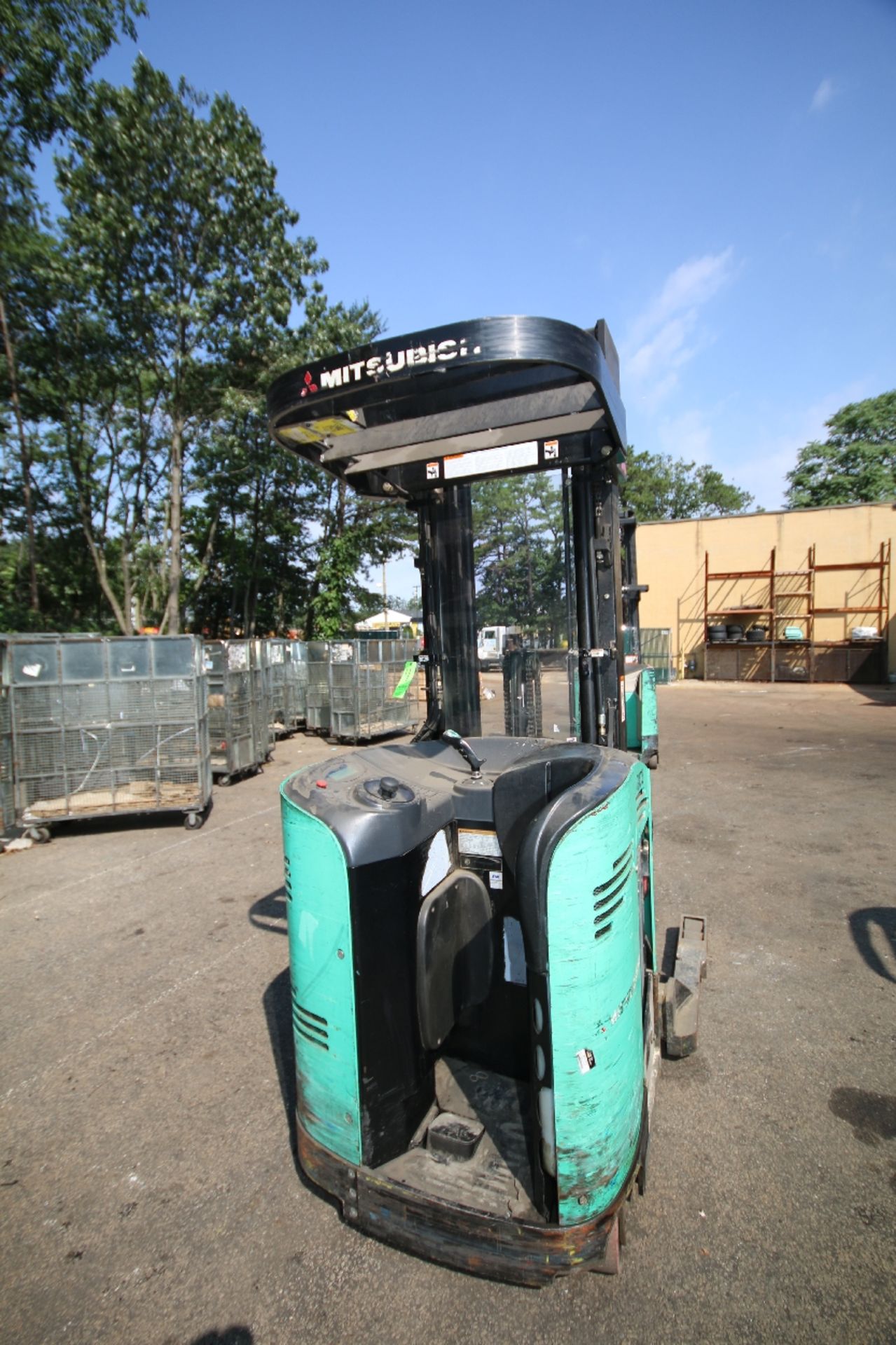 Mitsubishi Stand-Up Narrow Aisle Reach Forklift, M/N EDR15N, S/N 2DR3435717, 3,000 lb. Lifting - Image 3 of 6