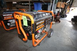 Generac GP5500 Portable Gas Power Generator Set, Model 0059396, S/N 7263956A, Running Watts 5500,