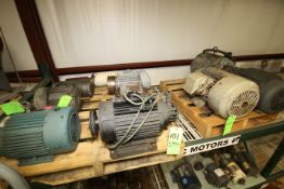 (9) Pcs. - Assorted 1-1/2 hp Up to Aprox. 10 hp Motors on (2) Pallets