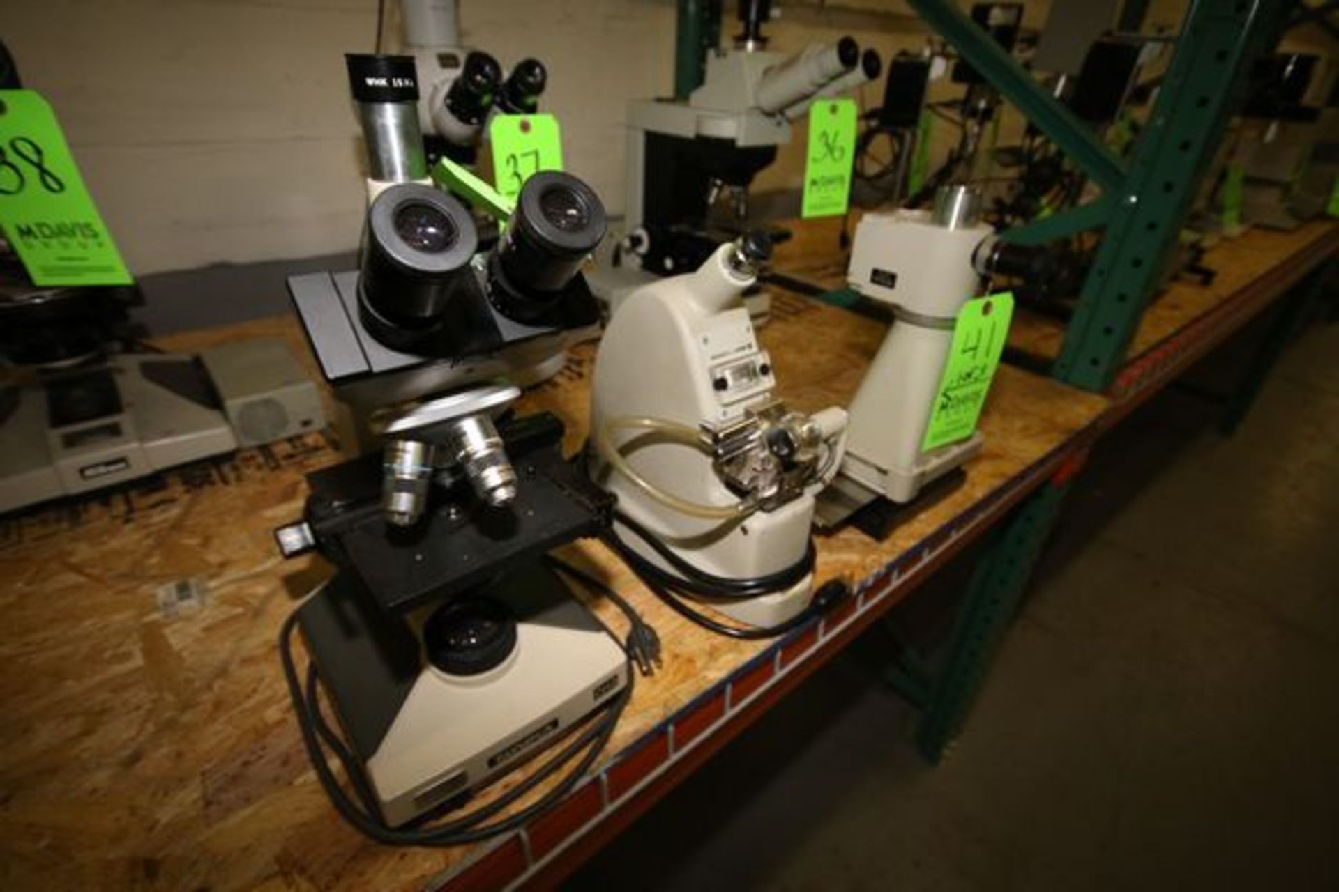 Assorted Microscopes, by Olympus, Bausch and Lomb, and Nikon