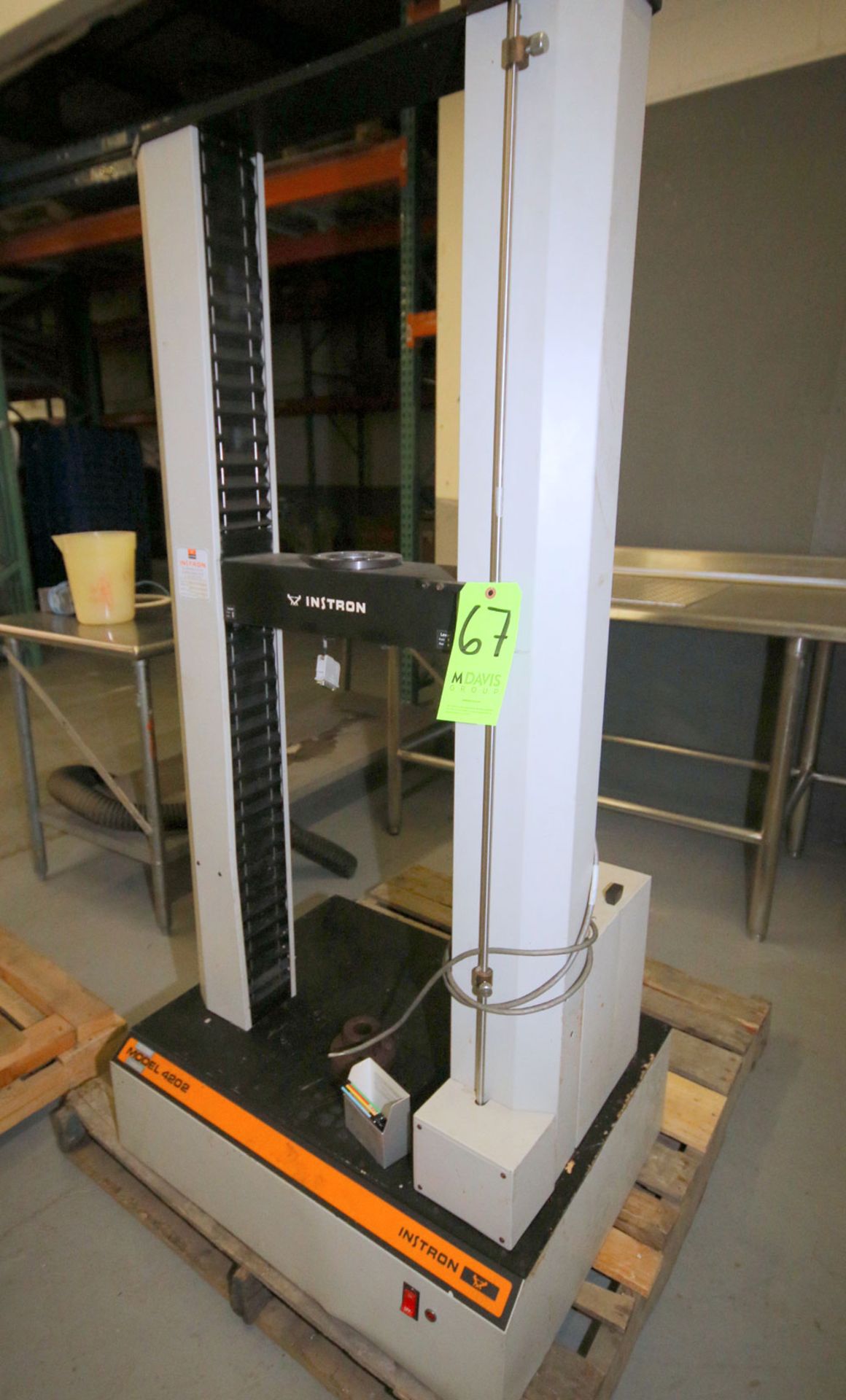 Instron Tensile Compression Tester, S/N 928, 2,000 Tension Load, with Data Recording Computer