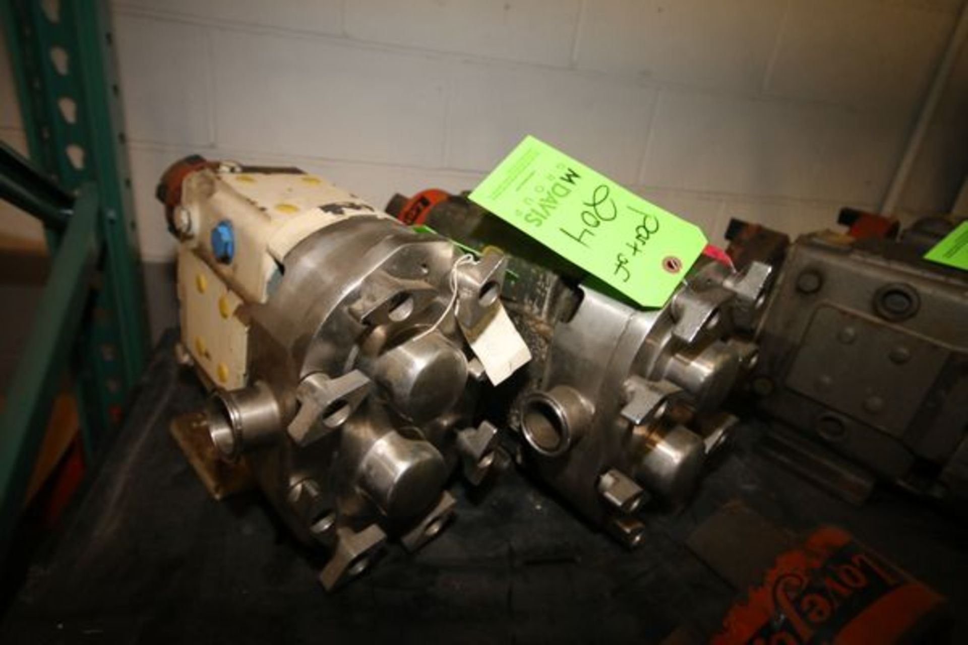 WCB Positive Displacement Pump Heads, M/N 30, S/N 156689and 884165SS, with 1 1/2" Clamp Type S/S