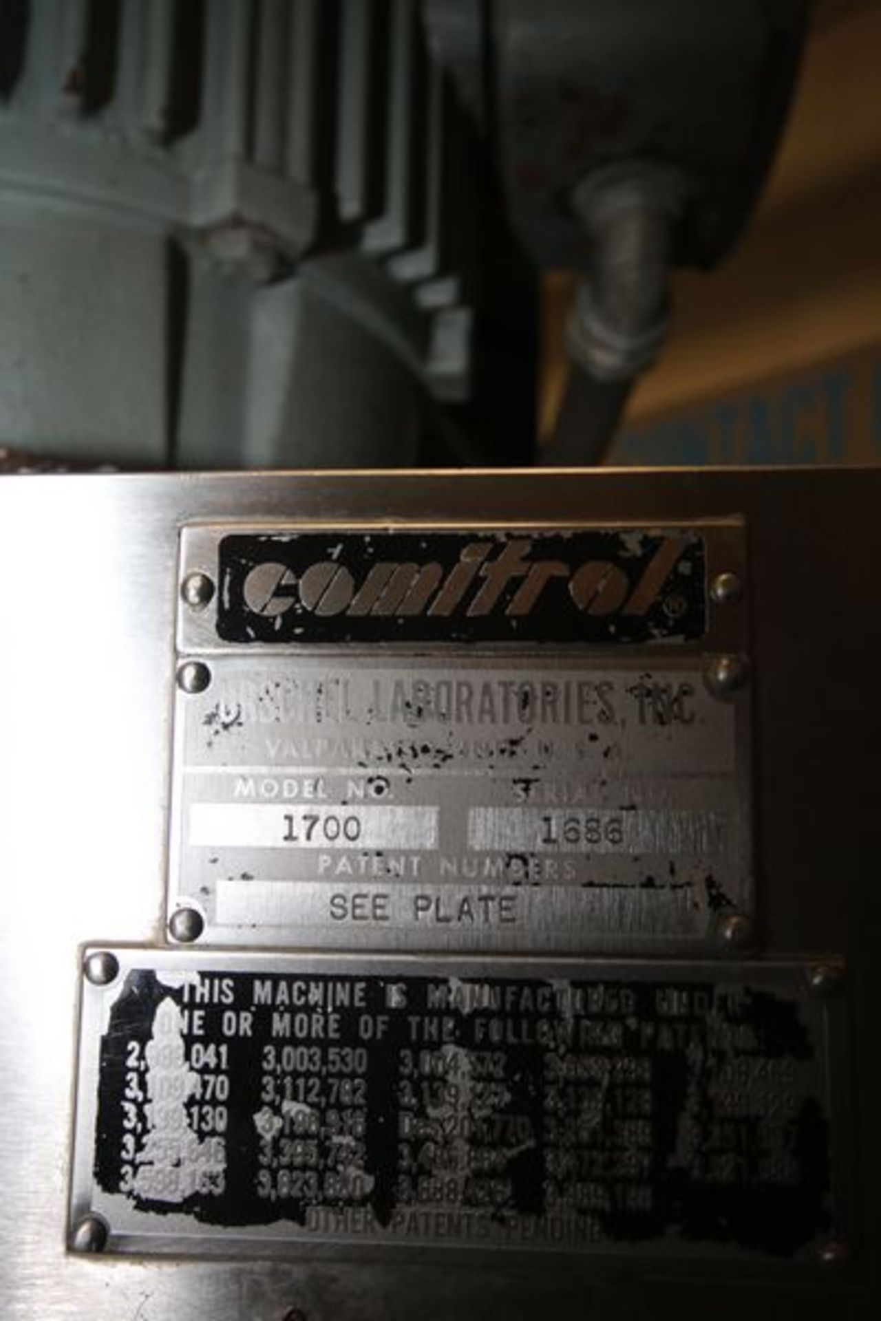 Urschel Comtrol Shredder, Model 1700, S/N 1686, Equipped with Pacemaker 30 HP, 3545 RPM, 230/460, - Image 4 of 4