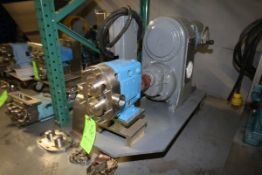 Waukesha 3 HP Portable Positive Displacement Pump, Model 034, S/N 128791 with 1-1/2" Clamp Type S/S