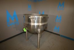 Hamilton Approx. 100 Gallon All S/S Jacketed Kettle, Model / Style SA, S/N C-8186-2, 90 PSI @ 320