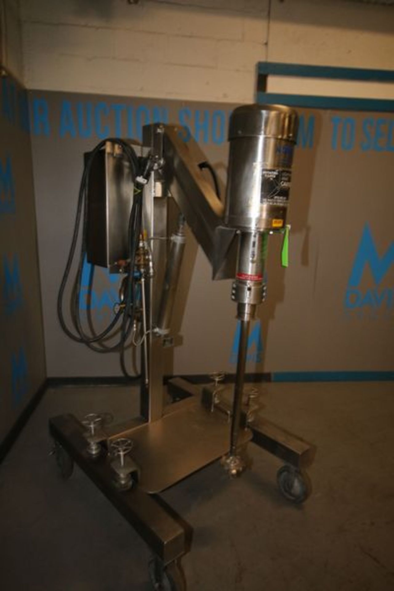 Scott Turbon Portable High Shear Mixer, Model PMS3A, S/N 2486, Pneumatic Raise and Lower, Ultimate - Image 5 of 8
