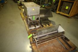 S/S Power Feed Hopper, with Additional Hopper, and Roller Hopper, Feed Hopper Dims.: 33"L x 18"W x