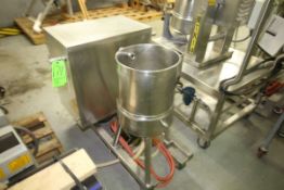 Groen Approx. 5 Gallon Kettle, Jacket rated 45 psi 300 Degrees F. National Board# 30287, Mounted