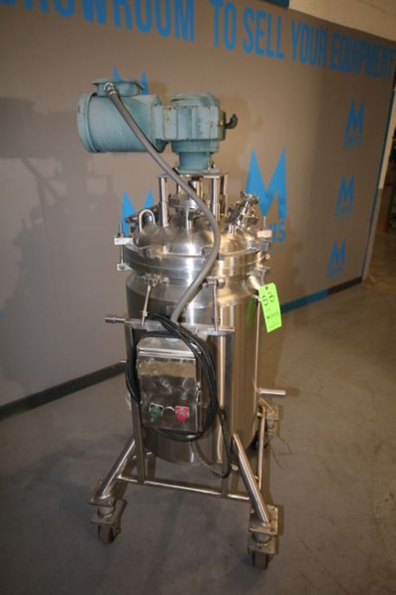 Cherry Burrell 50 Gallon Dome-Top Sloped-Bottom Vacuum Processing Tank, S/N 84E-13, Top-Mount Side - Image 4 of 5