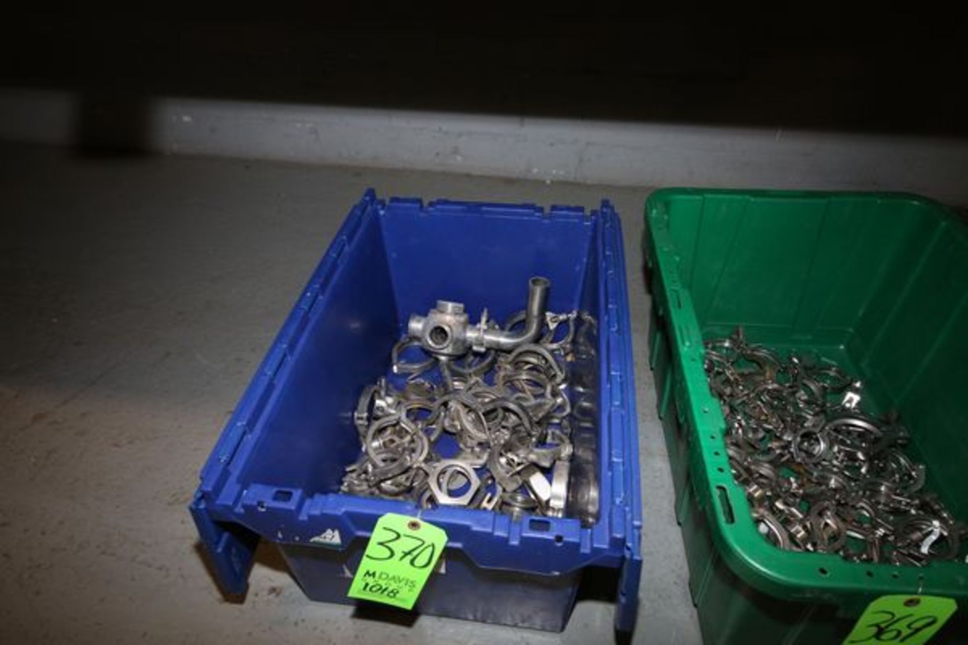 Lot of Assorted S/S Fittings, Including Clamps, Plugg Valves, and Other Fittings