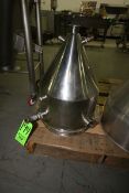 1- S/S Jacketed Funnel, 14" Dia., 2" Clamp Type Connection, Overall Dimensions: 26" H x 22" W