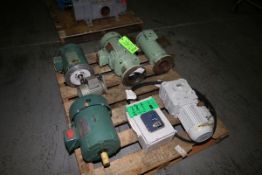 Pallet of Assorted Electrical Motors, 0.5-3 HP, by Reliance , Baldor, Marathon, and Others