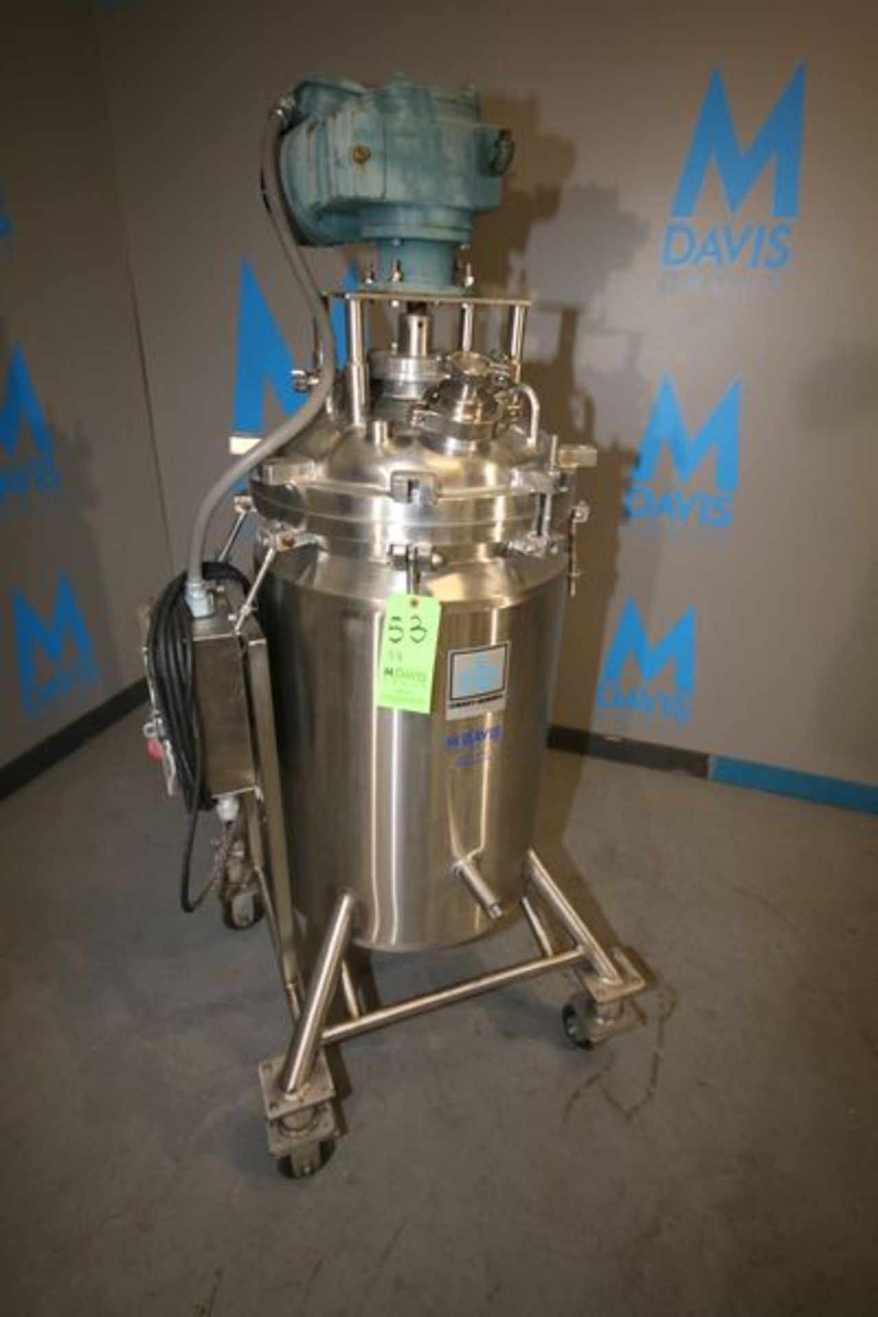 Cherry Burrell 50 Gallon Dome-Top Sloped-Bottom Vacuum Processing Tank, S/N 84E-13, Top-Mount Side - Image 2 of 5