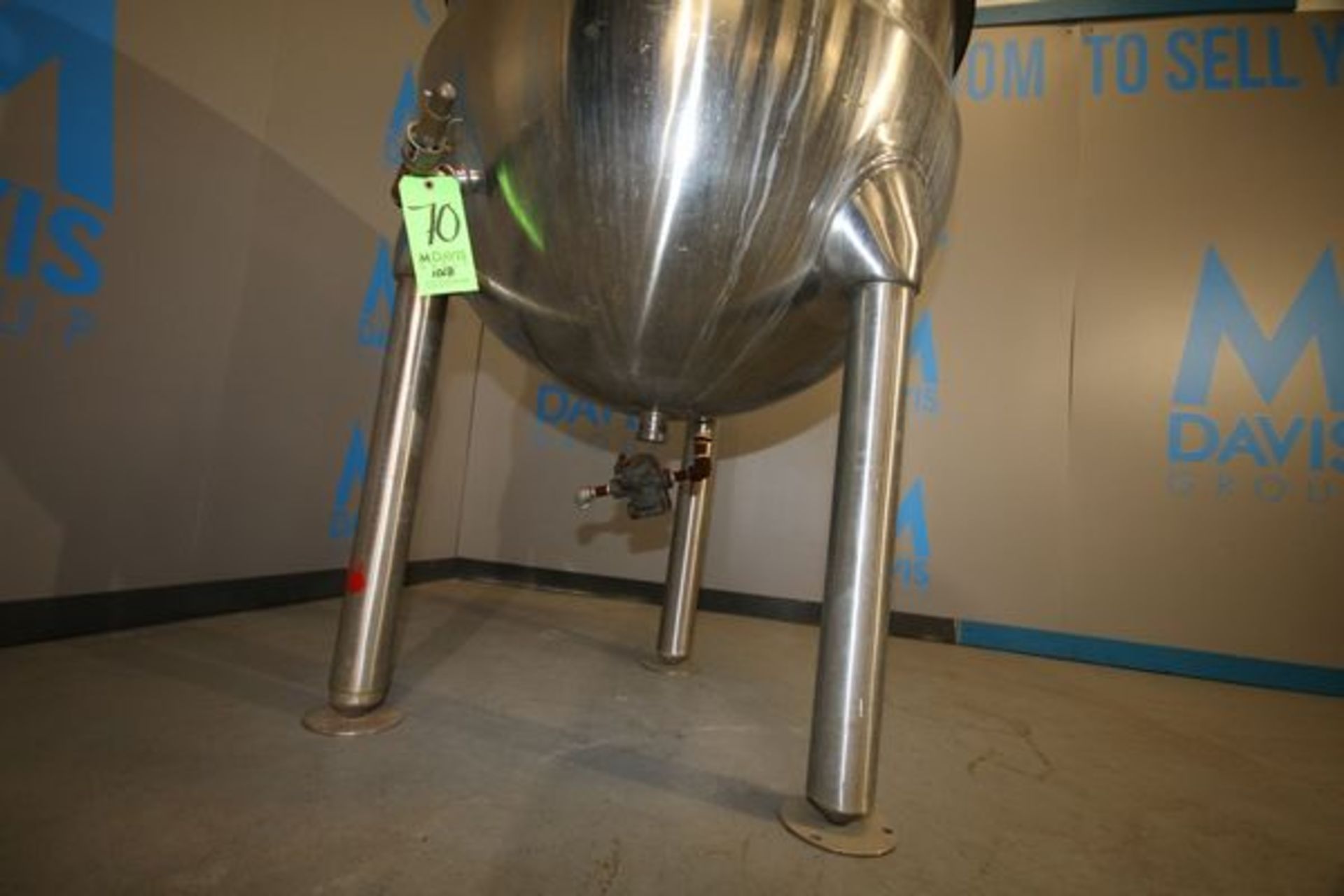 Hamilton Approx. 100 Gallon All S/S Jacketed Kettle, Model / Style SA, S/N C-8186-2, 90 PSI @ 320 - Image 3 of 5