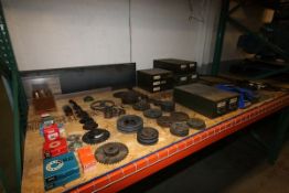 Lot of Assorted Sprocket and Belt Set, Sprockets Comes in Various Sizes, Belts Included