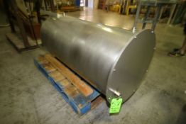 Approx. 140 Gallon Flat-Top / Sloped-Bottom Jacketed S/S Holding Tank, Approx. Tank Dimensions 49" H