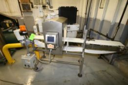 Eriez Metal Detector, Model EZDSP, S/N148058, Mounted on 81" L x 7" W Conveyor with Leeson ½ HP