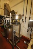 ECG 20" Dual Vibratory Cap Feeder System, Model VC-45, S/N 169, Mounted on Stand, Includes 9 ft 3" H