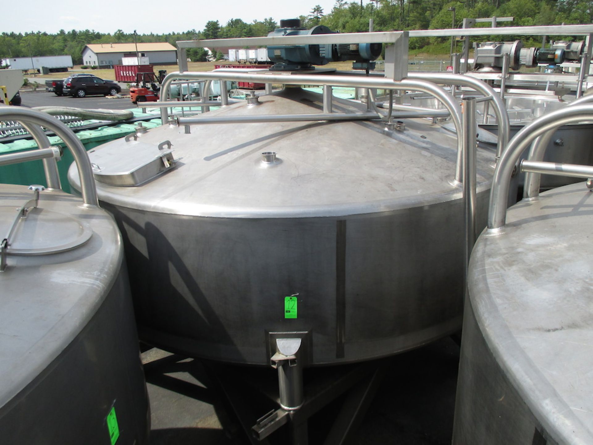 Feldmeier 4700 Gallon Capacity Vertical Single Shell Infusion Tank, Dome Top, Conical Bottom, 168"