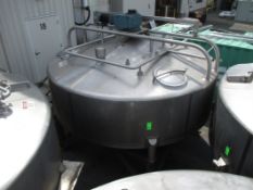 Feldmeier 4700 Gallon Capacity Vertical Single Shell Infusion Tank, Dome Top, Conical Bottom, 168"