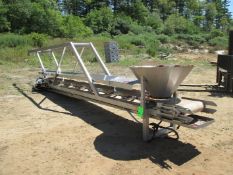 PPM Technologies Stainless Steel Incline Conveyor with Drive, 18? Wide Belt, Conveyor is Approx