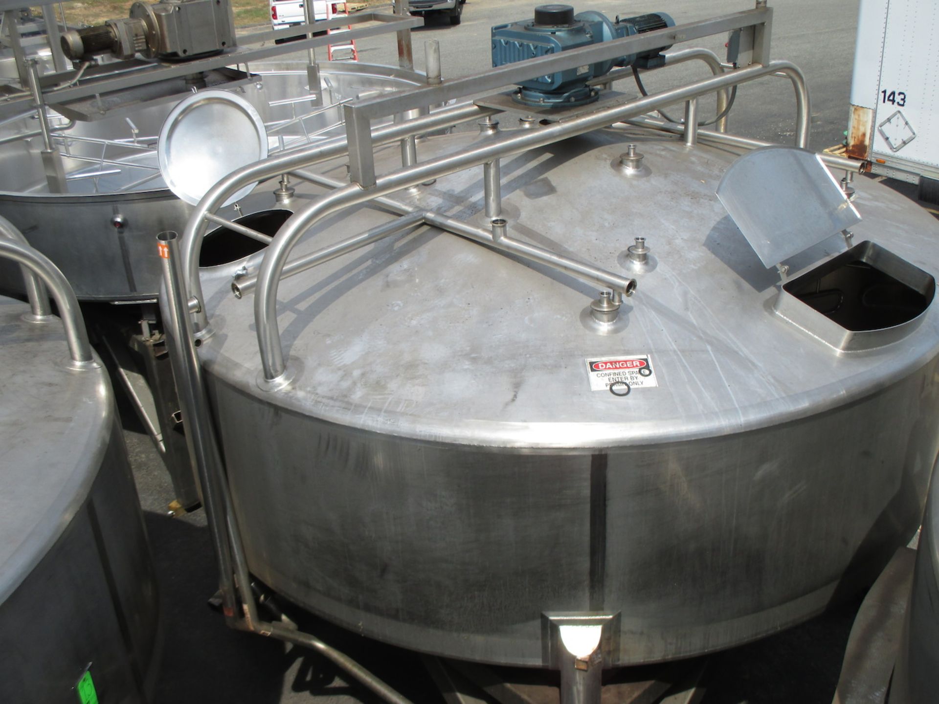 Feldmeier 4700 Gallon Capacity Vertical Single Shell Infusion Tank, Dome Top, Conical Bottom, 168" - Image 5 of 5