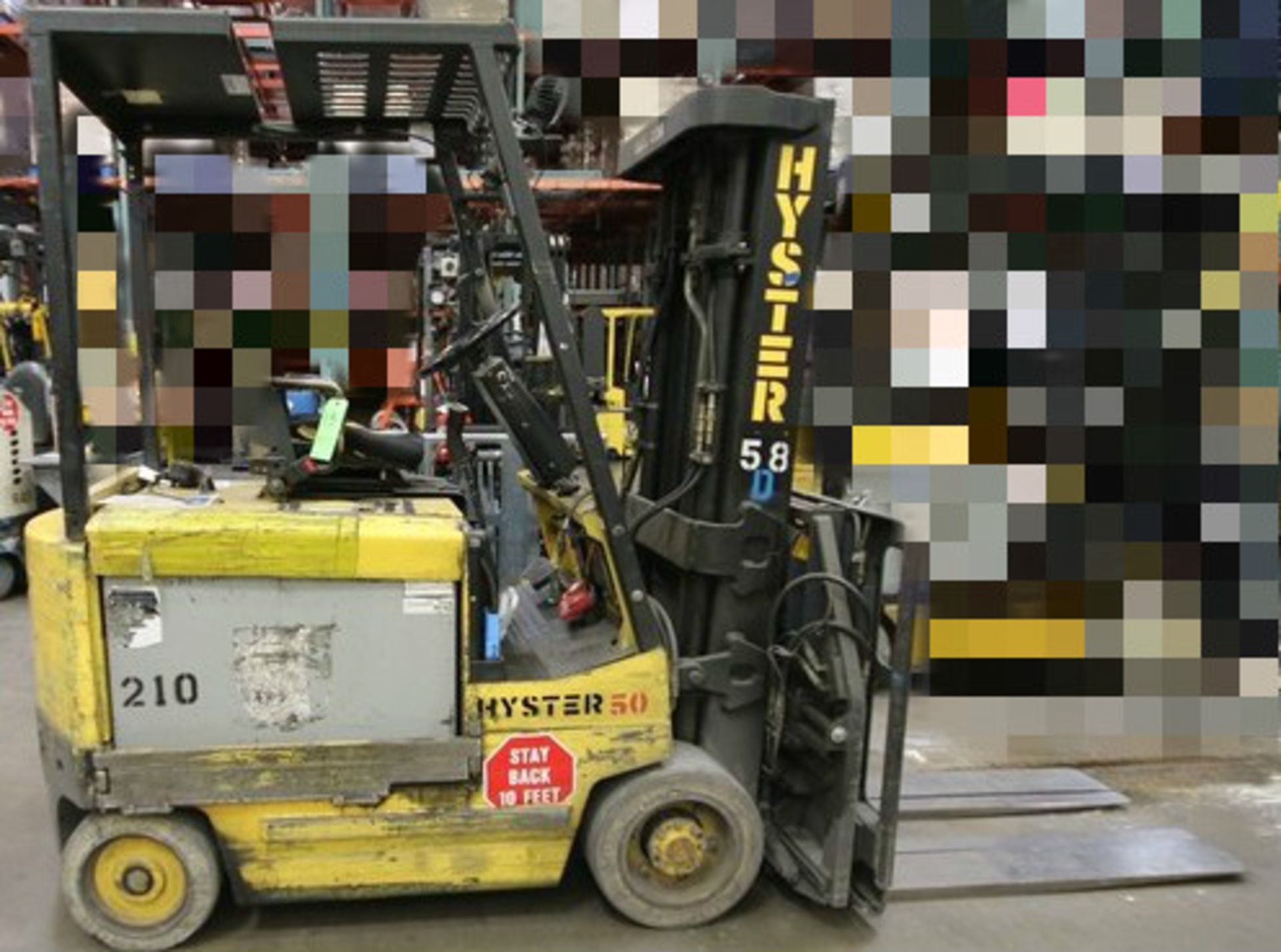 HYSTER, 3 Stage Mast Forklift, Model E50XL, 3,700lbs Capacity, S/N C108V21226R, Equipped with - Image 2 of 9