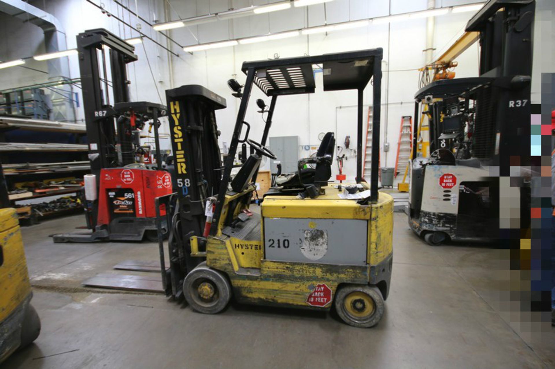 HYSTER, 3 Stage Mast Forklift, Model E50XL, 3,700lbs Capacity, S/N C108V21226R, Equipped with