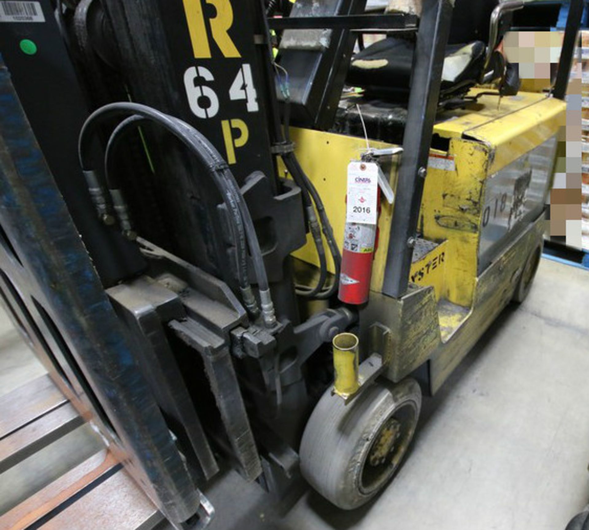 HYSTER, 3 Stage Mast Forklift, Model E50XM, S/N C108V21191R, 3,700lbs Capacity, Equipped with - Image 3 of 6