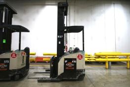 CROWN Stand Up Forklift, Model RD5220, S/N 1A321881, Long Reach Fork Extenders, Side Shift