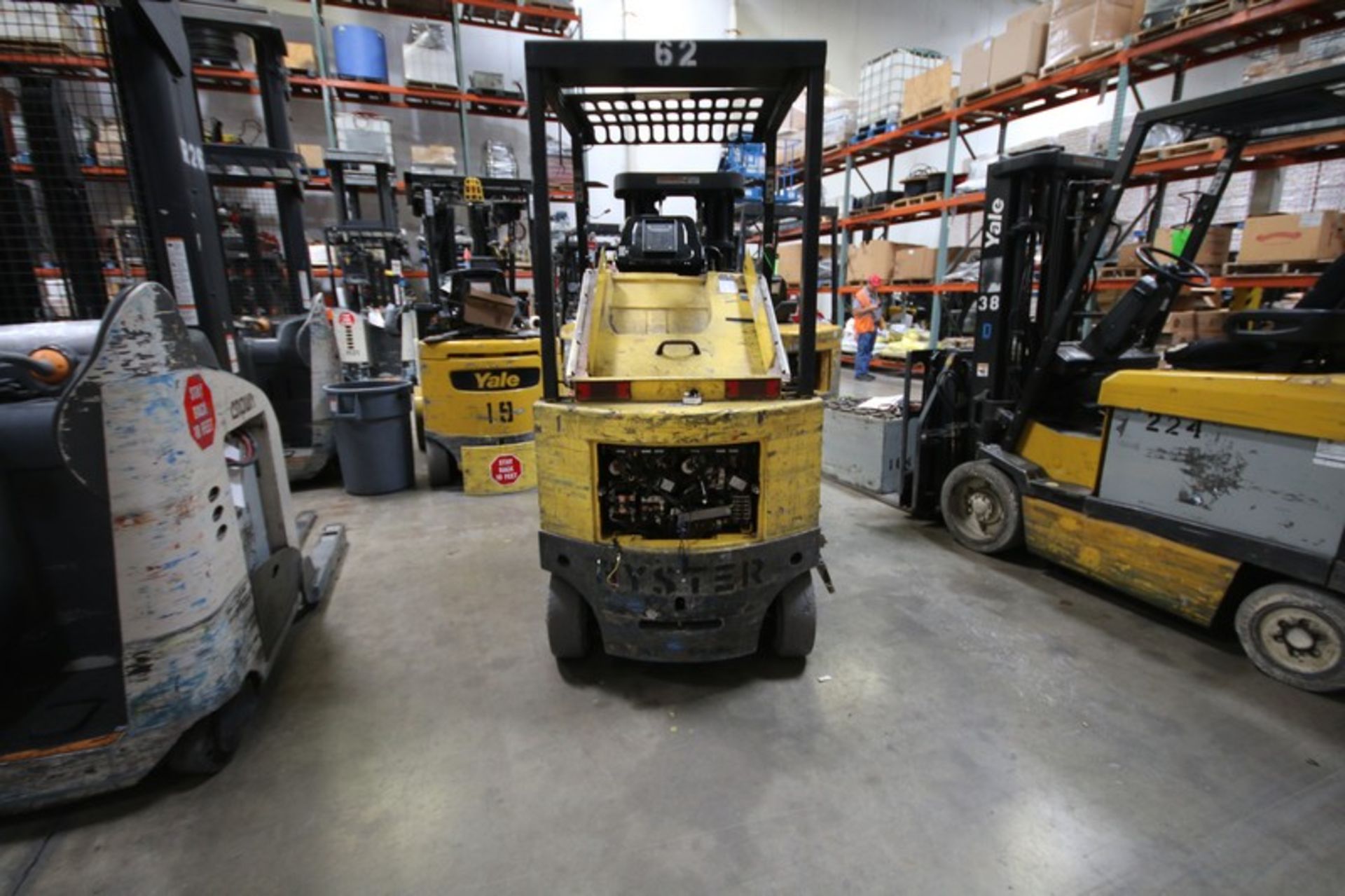 HYSTER, 3 Stage Mast Forklift, Model E50XL, Equipped with LORAN Push Pull Slip Sheet Attachment, - Image 2 of 10