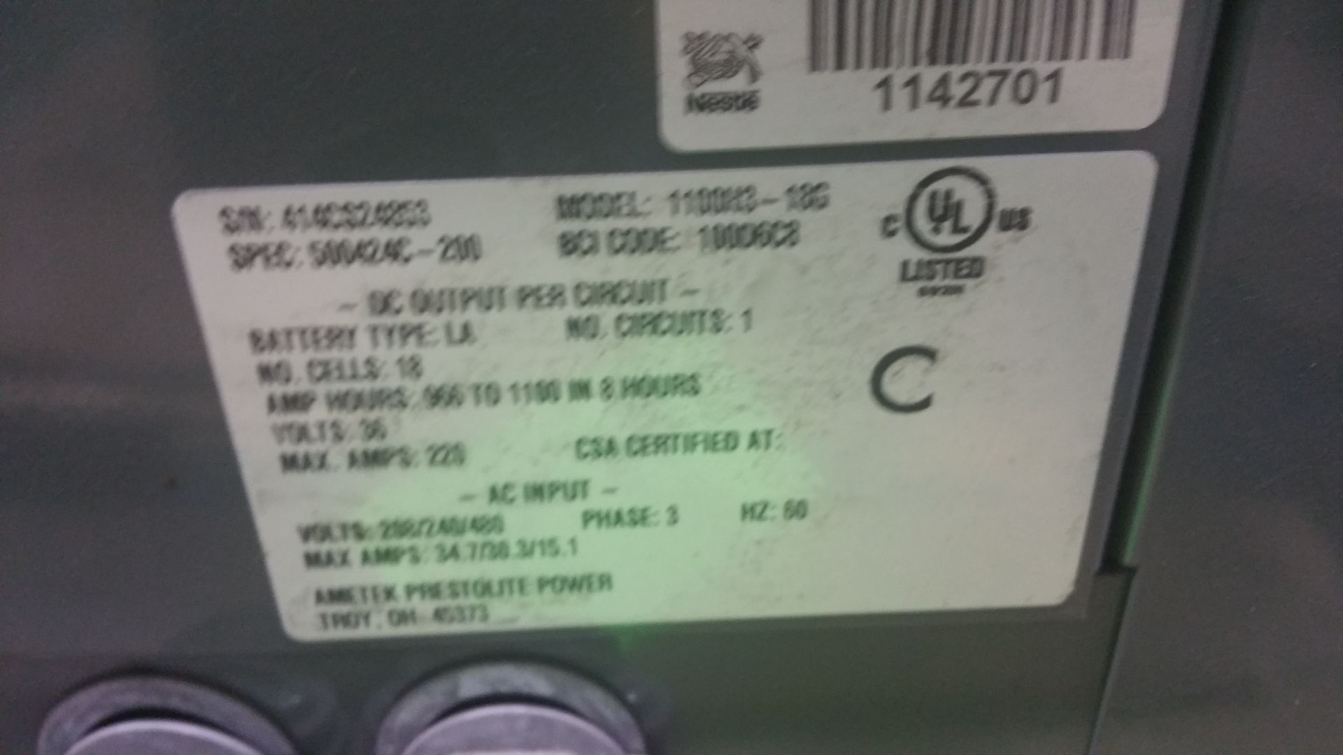 NEW Battery Mate 100 Charger with AC 1000 Controls Tagged Lot 6 (Located in Indiana) - Image 2 of 2