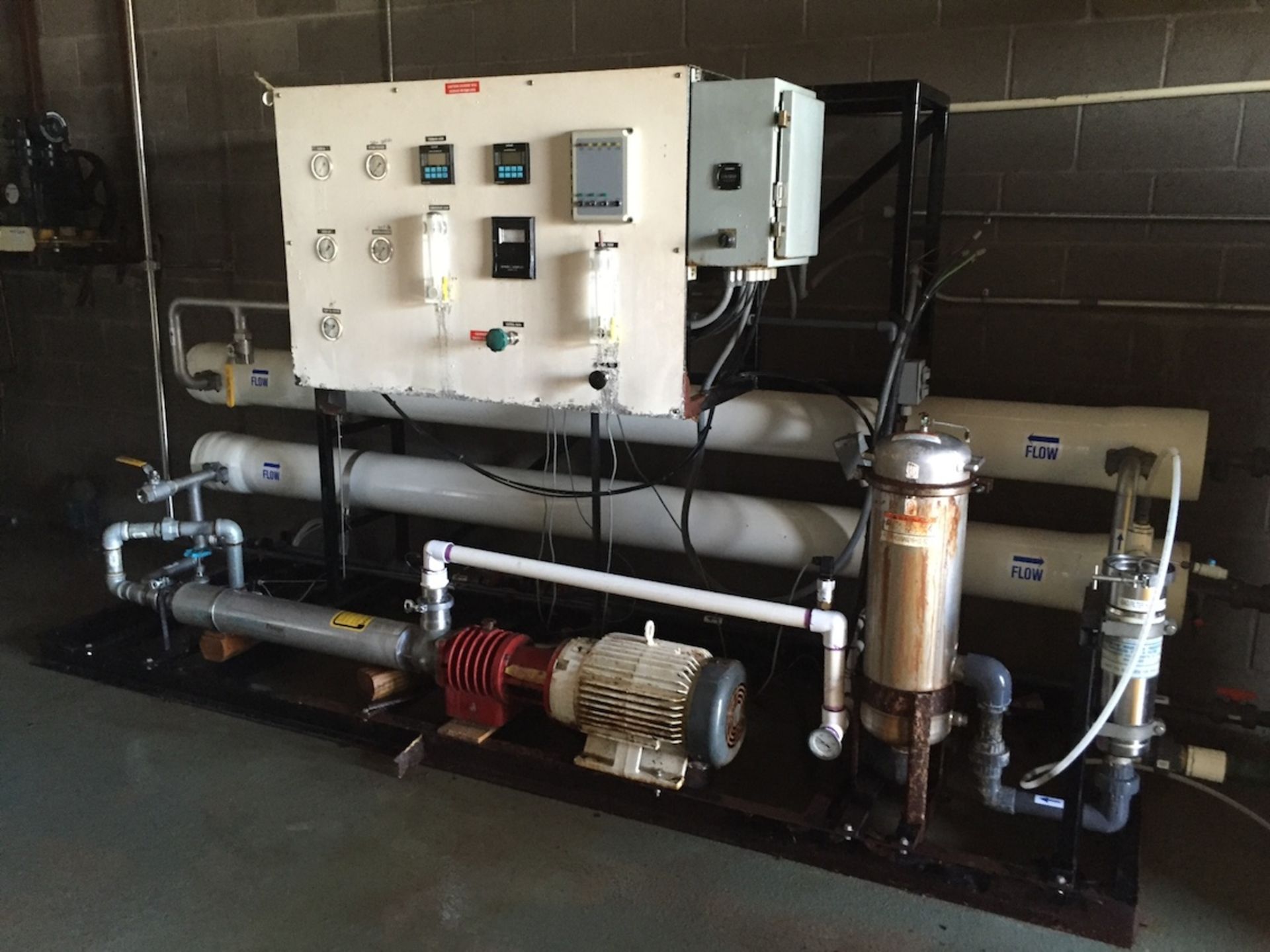 2-Tube RO System, Approx. 9" Tubes, 80 GPM, Equipped with Tonkaflow AS8018KB Pump, S/N 089831814, - Image 2 of 8
