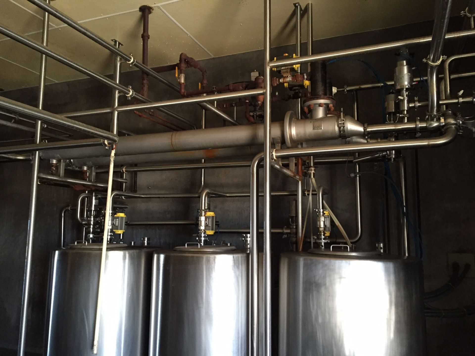 3-Tank S/S CIP System, Each Tank Approx 220, Equipped with (2) All S/S Shell in Tube Heat Exchangers - Image 13 of 21