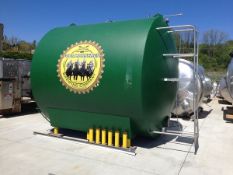 5,000 Gallon Jacket Glycol Tank, Stainless Steel Interior, Side Manway, Last used in a Brewery as a
