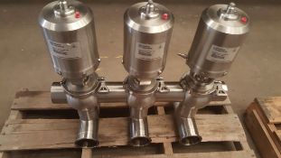 Waukesha Cherry Burrell 1 x3 Valve Cluster