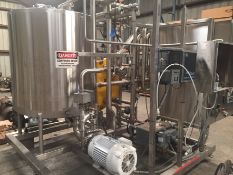 S/S Single Tank CIP System, 600 Gallon Dome Top Tank,