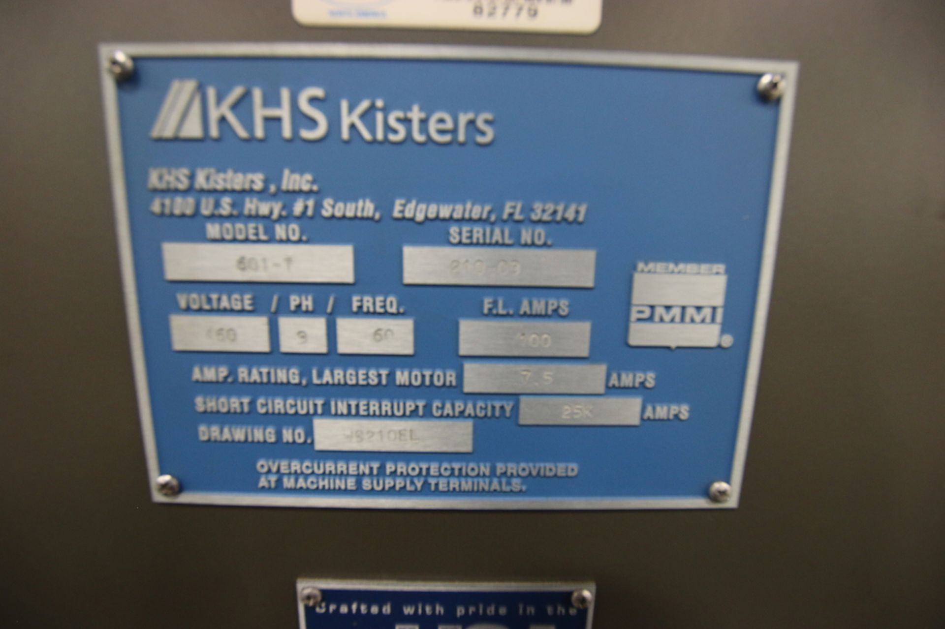 KHS Kisters Shrink Wrapper, Model 601T, S/N 210-03, Previously Running with Printed Film, Approx 16 - Bild 16 aus 16