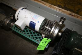 Tri-Clover 2 hp Centrifugal Pump, Model C216MD65T-S, S/N P2329 with 3" x 1-1/2" Clamp Type S/S